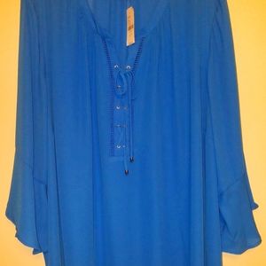 Womens blue blouse, 3x
